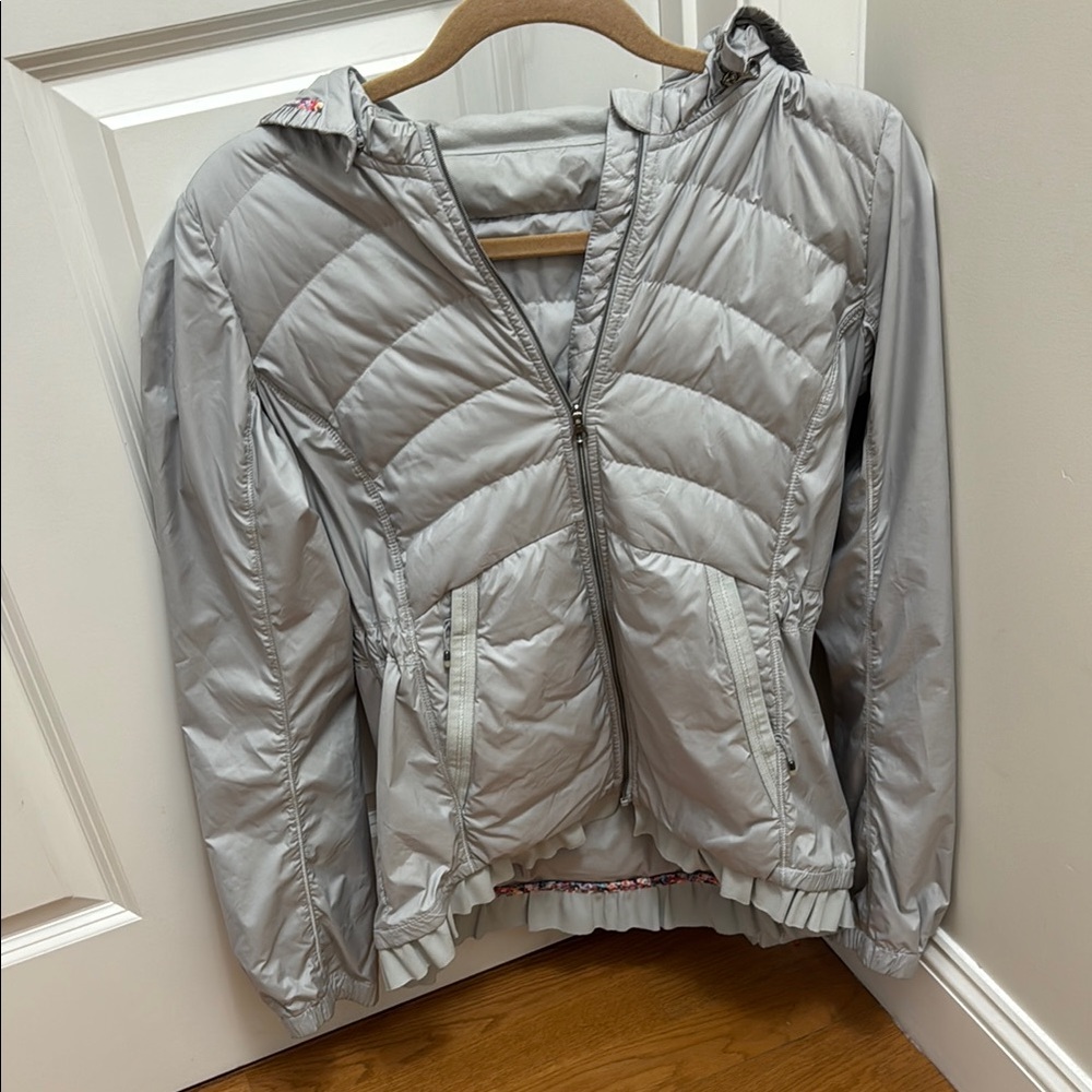 Lululemon Gray Puffer Jacket with Hood
